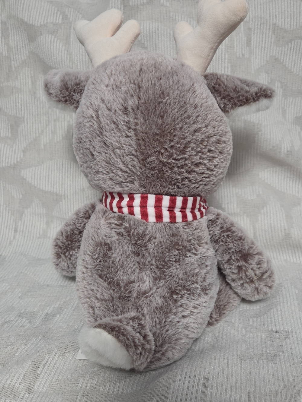 Sleigh Hill Trading Co. Reindeer Plush Stuffed Animal Gray Red Scarf w Tag Decor - Picture 4 of 10